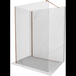 Mexen Kioto преграда за душ Walk-in 135 x 100 cm, прозрачна, розово злато - 800-135-212-60-00-100 (800-135-212-60-00-100)
