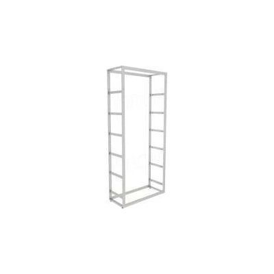 BIGSHOP Predajný, policový systém KIT 05, 1072 x 442 x 2400 x 365 mm, matná biela
