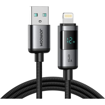 JOYROOM S-A16 Pro Prism Series 3A USB-A - Lightning кабел с дисплей 1, 2 м - черен (S-A16 Pro)