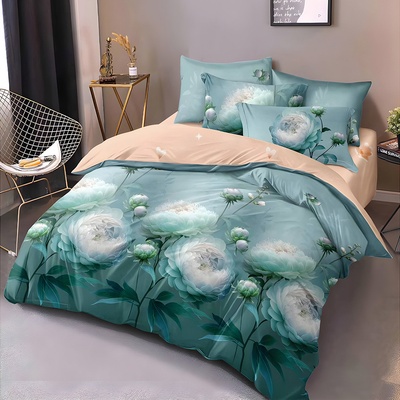 EmonaMall Двулицево спално бельо EmonaMall, 6 части - Модел S16565 (S16565-33333d)