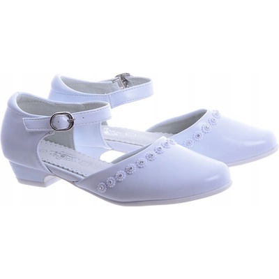 Dívčí k prvnímu svatému přijímání boty 245 s bílým podpatkem