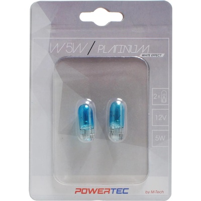 m-tech Крушки Powertec W5W T10 12V 5W WEGDE Platinum white effect