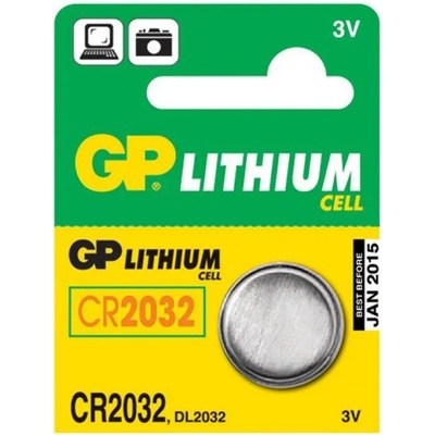 Батерия литиева gp cr2032, 3v, 5 бр. в опаковка, цена за 1 бр (gpblcr20321pk)