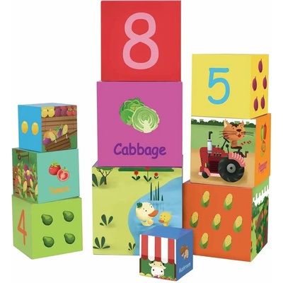 Картонени кубчета за редене - зеленчуци