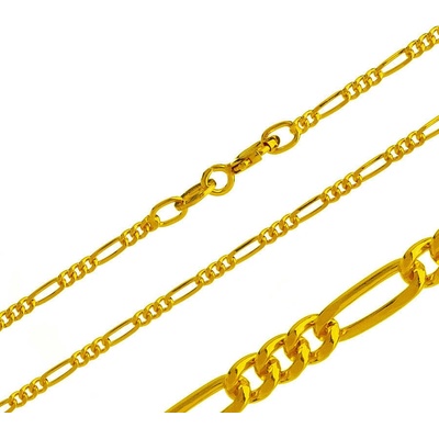 Argento Pozlátená strieborná retiazka - vzor figaro 15349