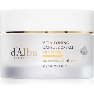 d'Alba Vita Toning Capsule Cream дълбоко хидратиращ крем в дълбочина за озаряване на лицето 55 гр