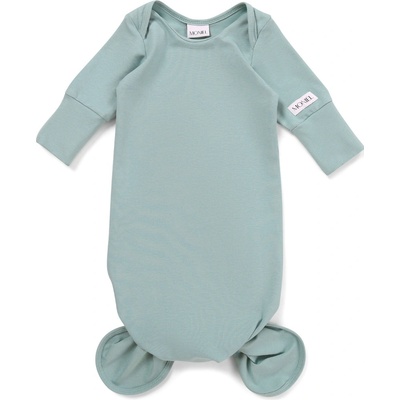 Moniel Novorozenecké body s uzlem Pastel mintová