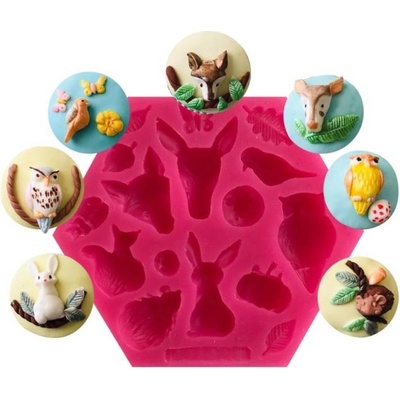 Cesil Silikonová forma Zvířátka 2 4cm