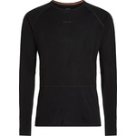 Icebreaker Мъжко мериносово термобельо Icebreaker Merino 200 Zoneknit L/S Crewe Merino base layer - Black (015-2295-0214)