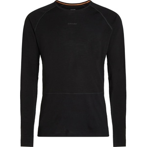 Icebreaker Мъжко мериносово термобельо Icebreaker Merino 200 Zoneknit L/S Crewe Merino base layer - Black (015-2295-0214)