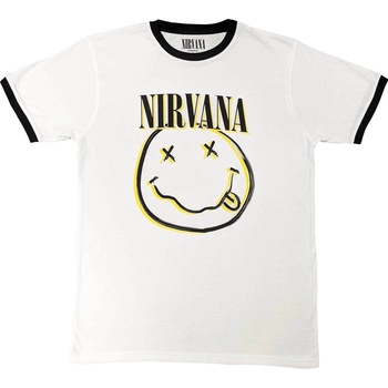 Nirvana Double Happy Face Ringer White XL Риза (<![CDATA[NIRVTS56MW04]]>)