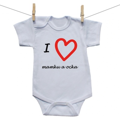 Body s krátkym rukávom I love mamku a ocka