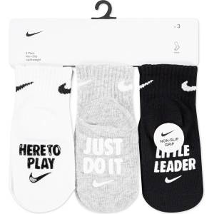 Nike Чорапи Nike 3 Pack Verbiage Gripper Crew Socks - White