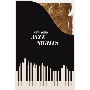 Ilustrácia Jazz Nights, Kubistika, 26.7 × 40 cm
