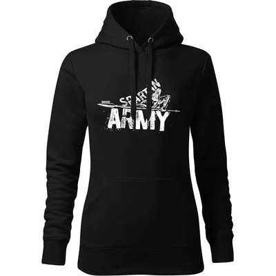 DRAGOWA дамски суитшърт с качулка Набис, черен, 320г/м2 (8498)