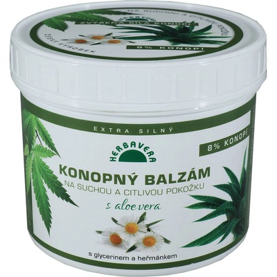 Herbavera konopný balzám s aloe vera 250 ml