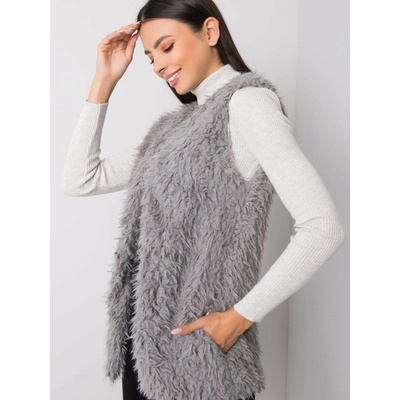 Wool Fashion Italia vesta AT-KZ-22105.11P Šedá tmavo