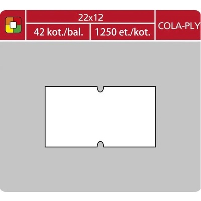 Etikety 22x12 pre 2212 cenovka biela RE221210