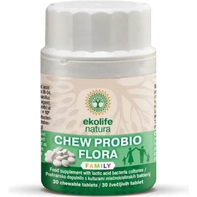 Ekolife Natura Chew Probio Flora Family 30 tabliet