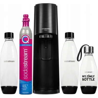 Sodastream Terra černá + 4 láhve – Zbozi.Blesk.cz