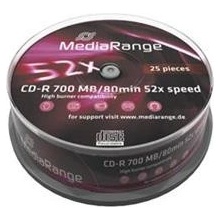 MediaRange CD-R 700MB 52x, spindle, 25ks (MR201)