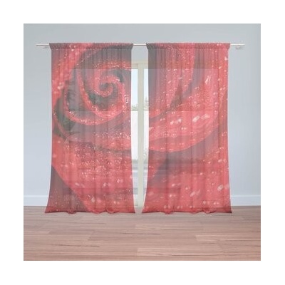 Sablio Záclony Květ růže: 2ks 150x250cm