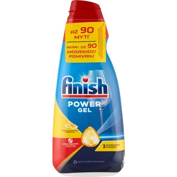 Finish Power Gel Lemon Гел за машинно миене на съдове 90 съда 2x900ml (3329880)