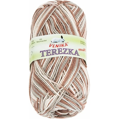 BELLATEX Příze Terezka multi 50 g - 254 bílá, hnědá, šedá