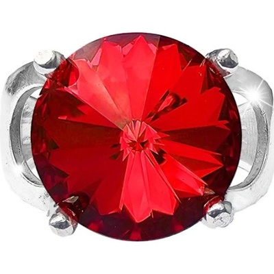 JSB prsten červený se Swarovski Elements Rivoli Light Siam 97112212