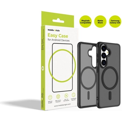 Mobile Origin Хибриден кейс с най-висока степен на защита с MagSafe за Samsung Galaxy S26 - Mobile Origin Easy Hybrid MagSafe Case (черен) (MO-HYMBL-GS26)