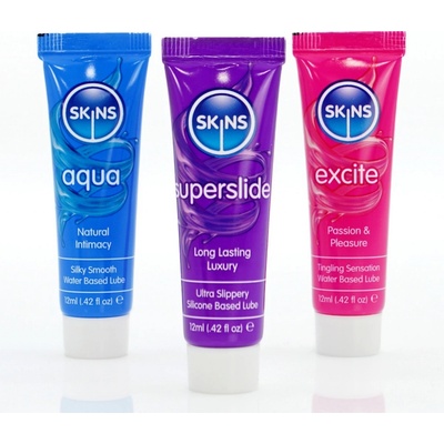 Skins Vital Lubes Sampler Tubes 3 x 12 ml