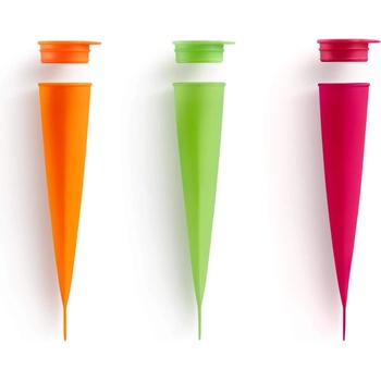 Lékué Комплект 3 форми за ледени близалки Lekue 1010240, 360 мл, -60°C / +220°C, Платинен силикон, Многоцветен (1010240)