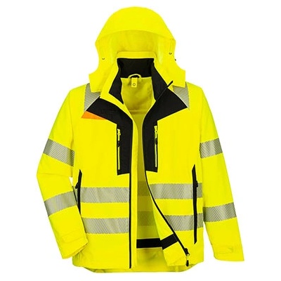 Portwest hi-vis dx466 / Светлоотразително яке 4в1 - hv жълто/черно m (dx466ybrm)