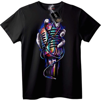 NOONEBRAND Тениска Цветен микрофон - 2XL, Black