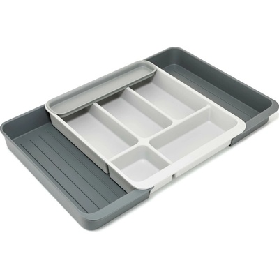 Organizér na příbory DRAWERSTORE 8500016 40 x 34 cm, roztažitelný, šedá, plast, Joseph Joseph