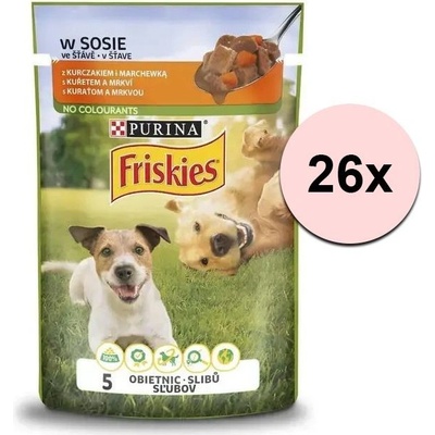 Friskies Adult s kuraťom a mrkvou v šťave 26 x 85 g