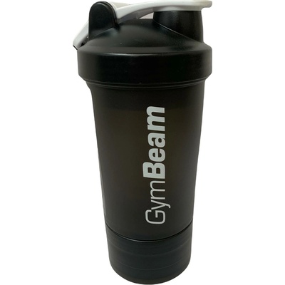GymBeam Vícedílný šejkr Blend Bottle Black White