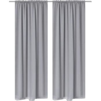 vidaXL 130376 2 pcs Grey Slot-Headed Blackout Curtains 135 x 245 cm Sanya (130376)