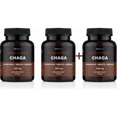 Kráľovská Chaga pre podporu vitality, 3x60 kapsúl