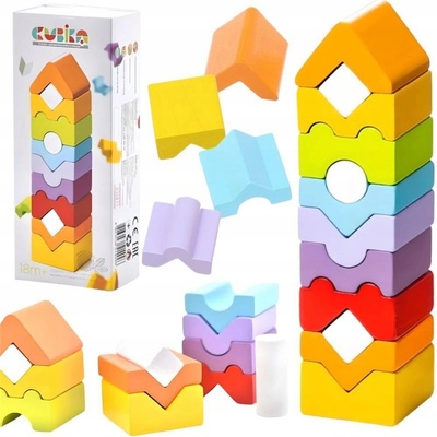 Cubika 14996 Věž XI dřevěná skládačka 12 ks