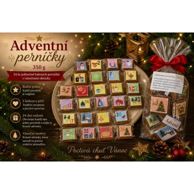 MEDUŇKA pekařství perníkářství Adventní perníčky 350 g