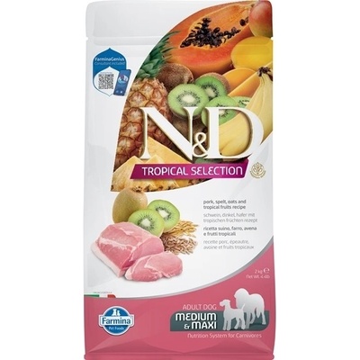 N&D Tropical Selection Dog Adult Medium & Large Pork 2 kg