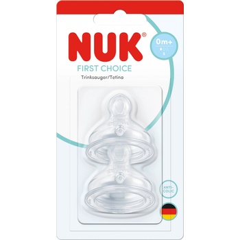 Nuk first choice+ биберон храна силикон 2 бр. 0+ мес, р-р s (10124036)