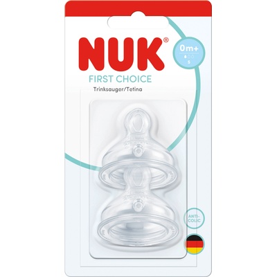 Nuk first choice+ биберон храна силикон 2 бр. 0+ мес, р-р s (10124036)