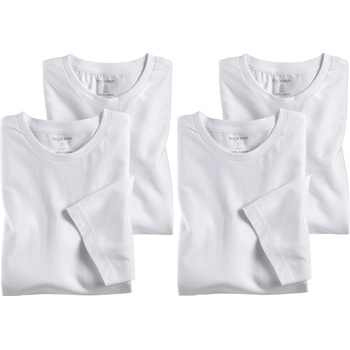 Bílé tričko Olymp s krátkým rukávem kulatý výstřih výhodné balení 4 ks