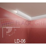  Ld-06 Декоративен профил за скрито led осветление ► 2метра (ld06)