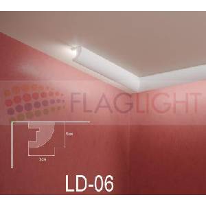  Ld-06 Декоративен профил за скрито led осветление ► 2метра (ld06)