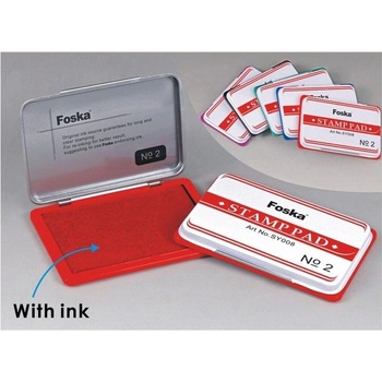 Foska Тампон за печат, № 2, 84 х 122 mm, червен (1085220017)