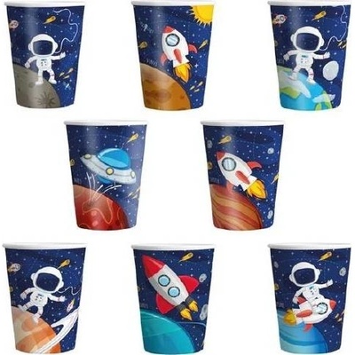 Party Pal Papierové poháre vesmír 220ml