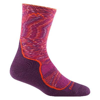 Darn Tough Dámské ponožky DarnTough Light Hiker Micro Crew Lightweight With Cushion lunar pink